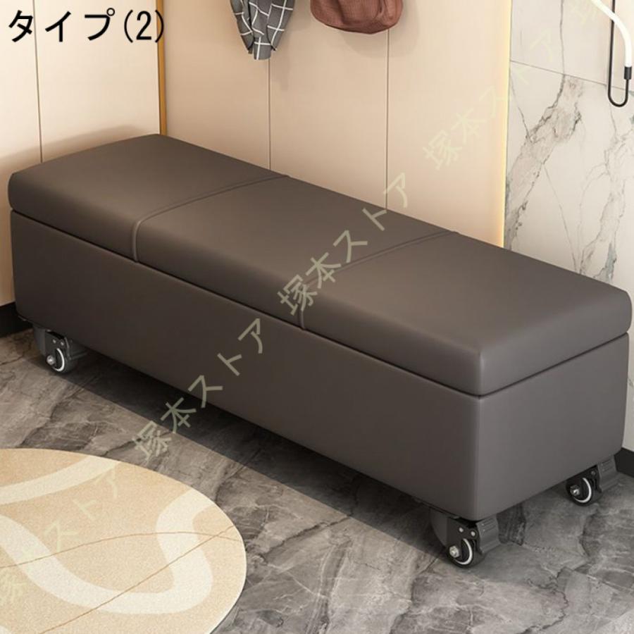 収納スツール 収納ベンチ 収納ボックス オットマン キャスター付き