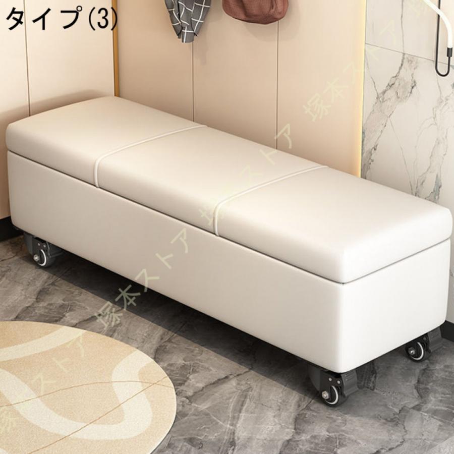 収納スツール 収納ベンチ 収納ボックス オットマン キャスター付き