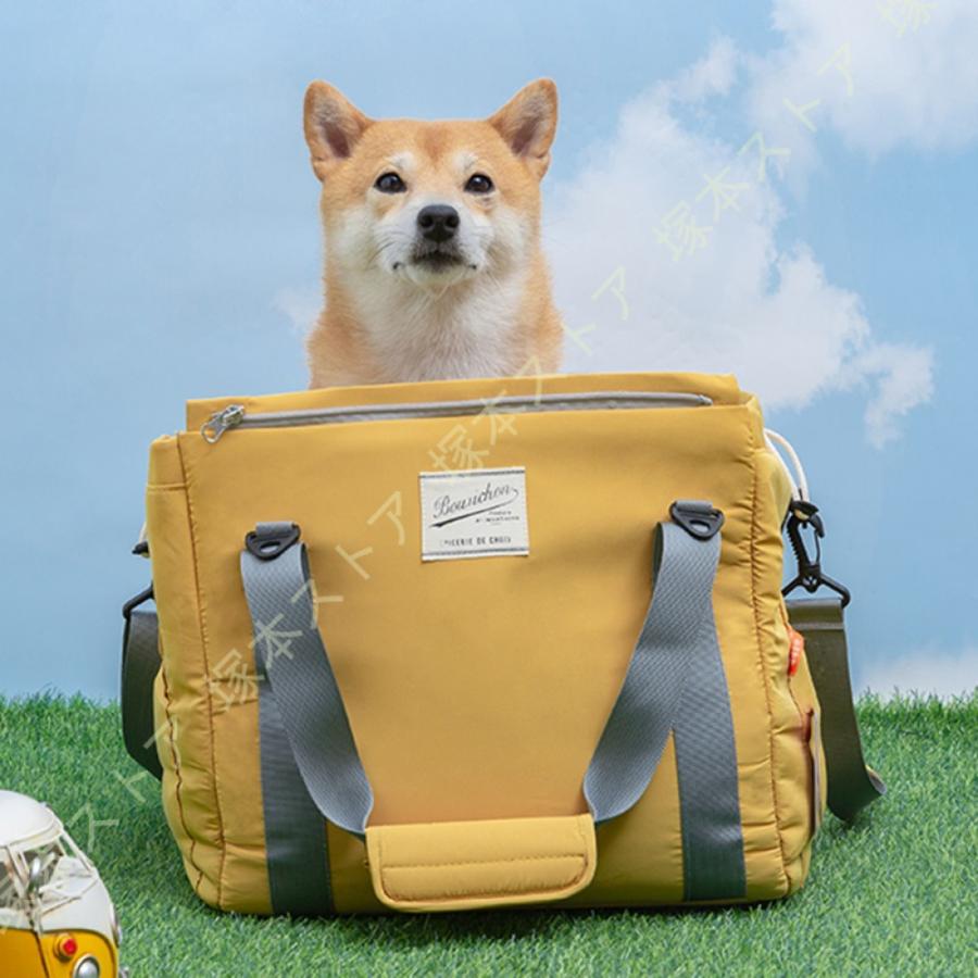 ペットバッグ 小型犬用 猫用 ペットキャリーバッグ 通気性 肩掛け 手提げ 飛び出し防止機能 多機能キャリーバッグ顔出し お散歩バッグ ペット用品 耐久 軽量_13