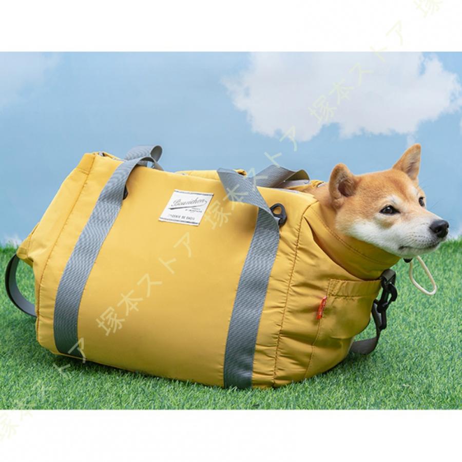 ペットバッグ 小型犬用 猫用 ペットキャリーバッグ 通気性 肩掛け 手提げ 飛び出し防止機能 多機能キャリーバッグ顔出し お散歩バッグ ペット用品 耐久 軽量_15