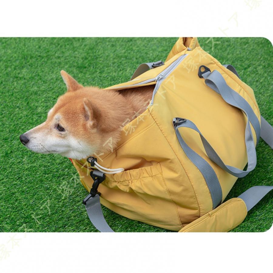 ペットバッグ 小型犬用 猫用 ペットキャリーバッグ 通気性 肩掛け 手提げ 飛び出し防止機能 多機能キャリーバッグ顔出し お散歩バッグ ペット用品 耐久 軽量_16