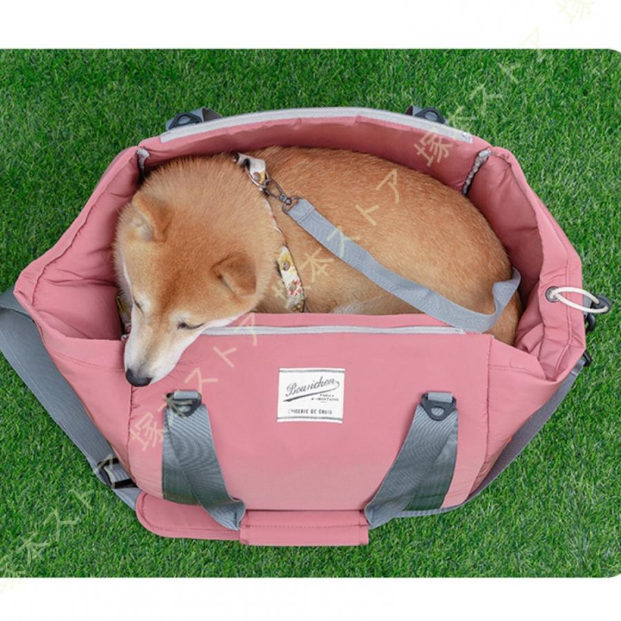ペットバッグ 小型犬用 猫用 ペットキャリーバッグ 通気性 肩掛け 手提げ 飛び出し防止機能 多機能キャリーバッグ顔出し お散歩バッグ ペット用品 耐久 軽量_8
