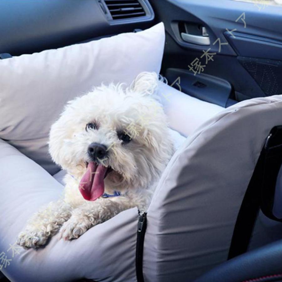 犬 車 ドライブボックス ドライブベッド 座席シート 飛び出し防止 車酔い防止 水洗い可能 2way 小型犬 中型犬 車載用 カー用品 カーシート 助手席 後部座席の画像