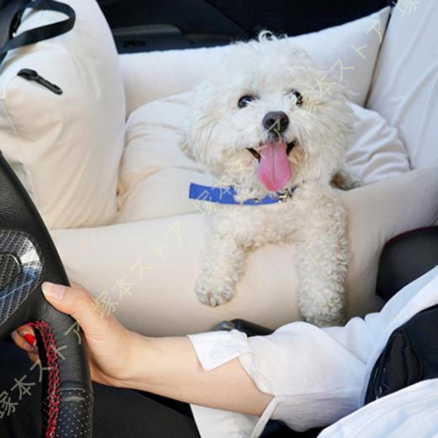 犬 車 ドライブボックス ドライブベッド 座席シート 飛び出し防止 車酔い防止 水洗い可能 2way 小型犬 中型犬 車載用 カー用品 カーシート 助手席 後部座席の画像