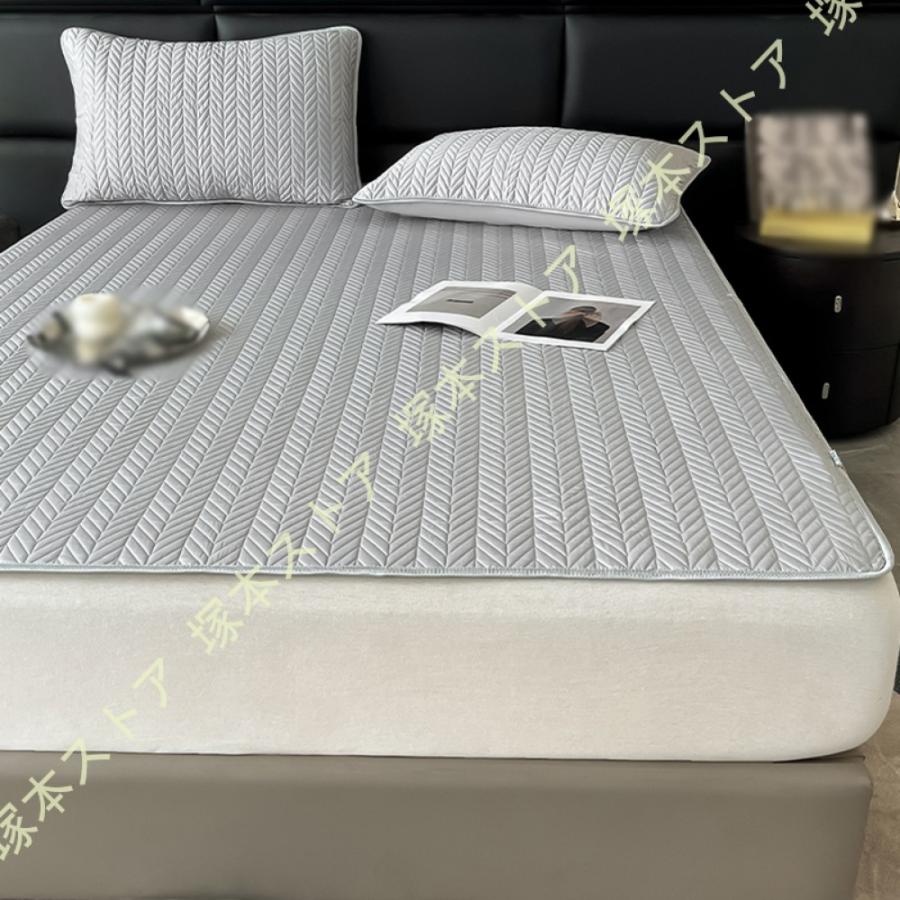 マットレスカバー 夏 涼しい 和風 接触冷感 毛玉なし かわいい 夏用 冷たい クール ボックスシーツ 寝具 シーツ マット しきぱっと 寝汗吸収 防臭 吸水 速乾_15