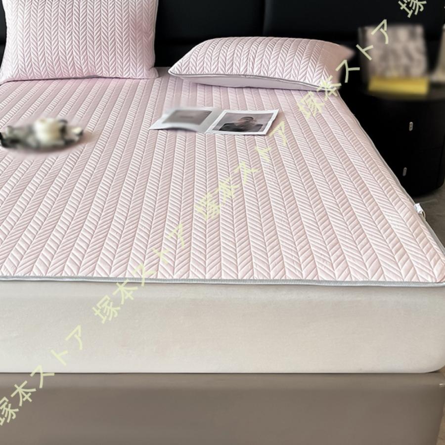 マットレスカバー 夏 涼しい 和風 接触冷感 毛玉なし かわいい 夏用 冷たい クール ボックスシーツ 寝具 シーツ マット しきぱっと 寝汗吸収 防臭 吸水 速乾_17