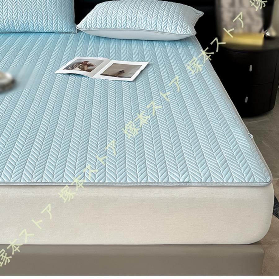 マットレスカバー 夏 涼しい 和風 接触冷感 毛玉なし かわいい 夏用 冷たい クール ボックスシーツ 寝具 シーツ マット しきぱっと 寝汗吸収 防臭 吸水 速乾_23