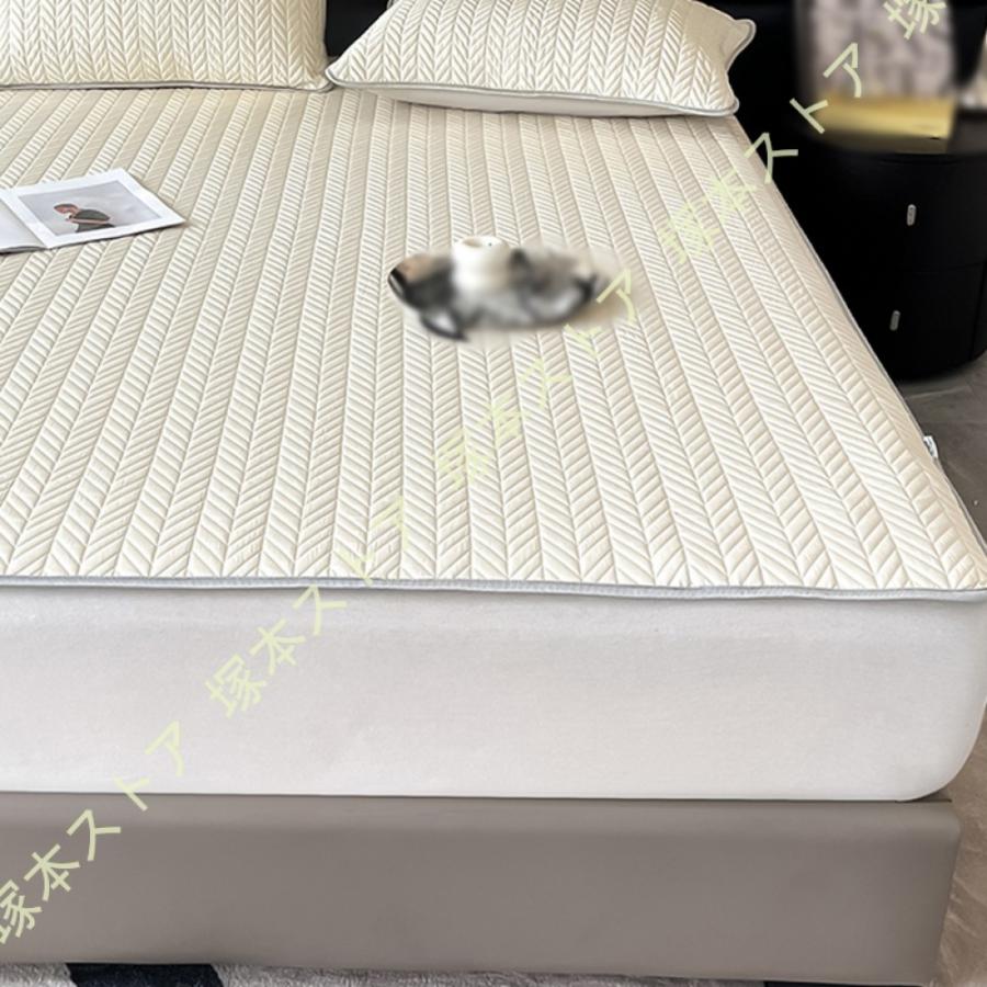マットレスカバー 夏 涼しい 和風 接触冷感 毛玉なし かわいい 夏用 冷たい クール ボックスシーツ 寝具 シーツ マット しきぱっと 寝汗吸収 防臭 吸水 速乾_13