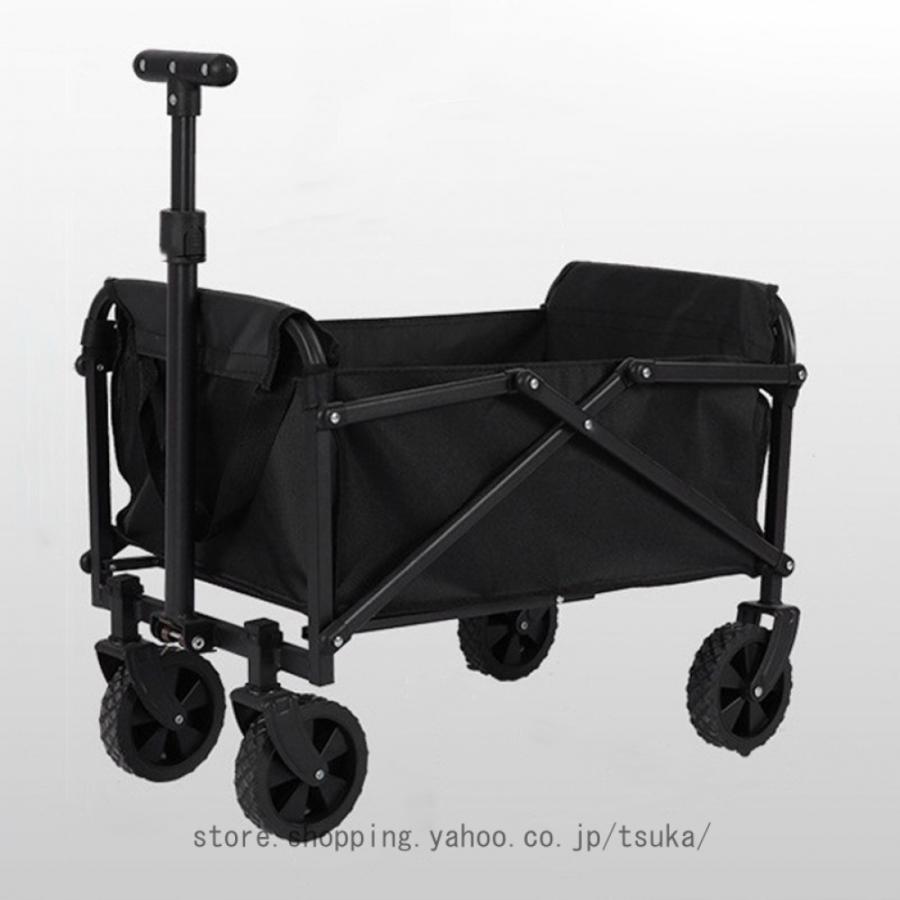 新品・未使用！！折りたたみアウトドアワゴン 黒 アウトドアワゴン 折りたたみ 洗える カバー コンパクト カート ワイド