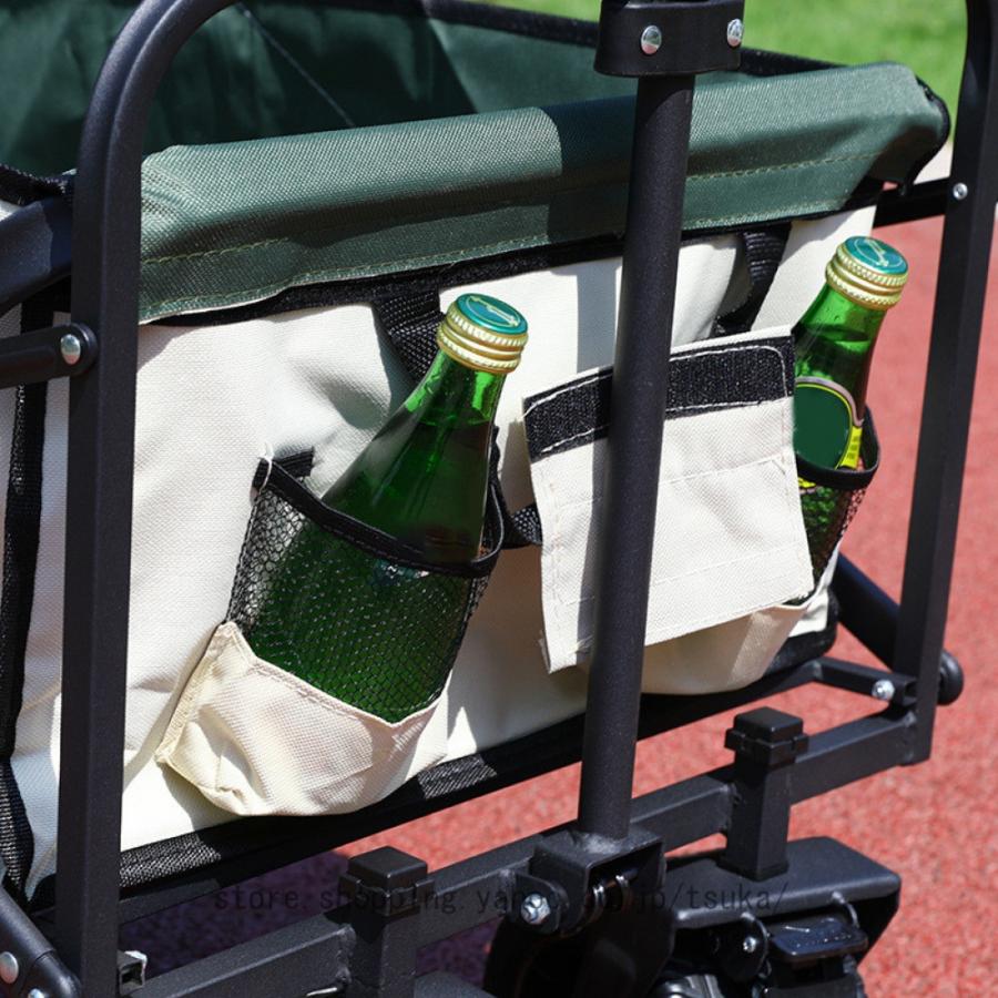 キャリーワゴン フォールディングキャリーワゴン キャンプ アウトドア アウトドアワゴン 耐荷重250kg 自立式 大容量 180L ワイドタイヤ 折り畳みの画像