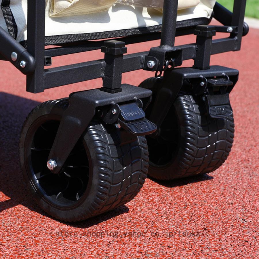 キャリーワゴン フォールディングキャリーワゴン キャンプ アウトドア アウトドアワゴン 耐荷重250kg 自立式 大容量 180L ワイドタイヤ 折り畳みの画像