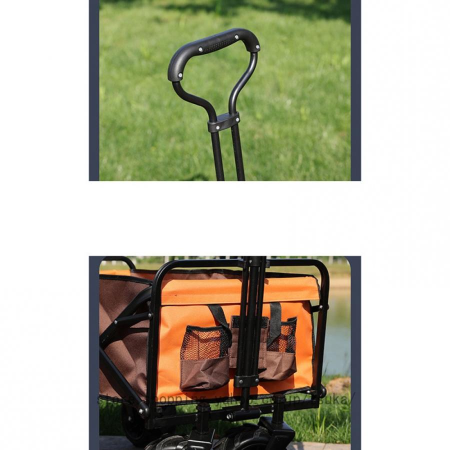 アウトドアワゴン キャンプ用品 大容量 100L 耐荷重100kg キャリーカート 折りたたみ 4輪 頑丈 軽量 キャンプ BBQ バーベキュー レジャー 買い物 ガーデニングの画像