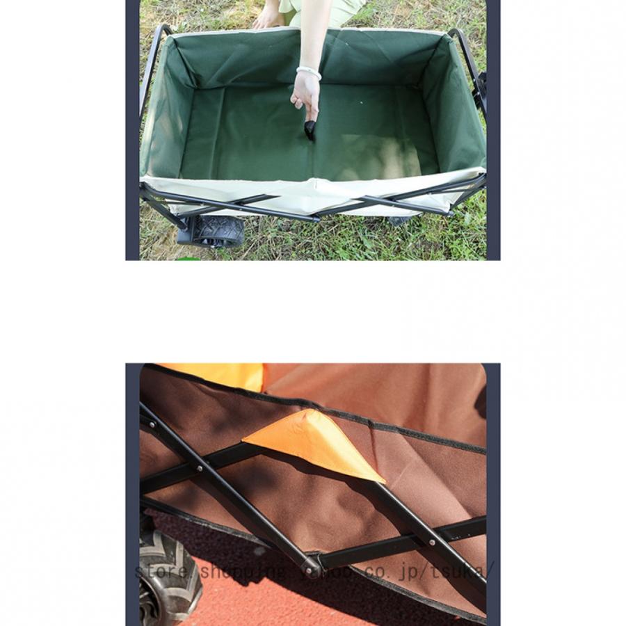 アウトドアワゴン キャンプ用品 大容量 100L 耐荷重100kg キャリーカート 折りたたみ 4輪 頑丈 軽量 キャンプ BBQ バーベキュー レジャー 買い物 ガーデニングの画像