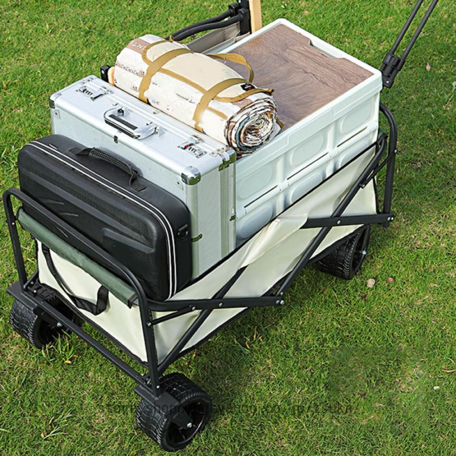 アウトドアワゴン キャリーワゴン キャリーカート 折りたたみ 大容量 4輪 頑丈 耐荷重100kg コンパクト キャンプワゴン アウトドアキャリー アウトドア_16