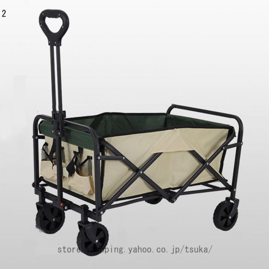 アウトドアワゴン キャリーワゴン キャリーカート 折りたたみ 大容量 4輪 頑丈 耐荷重100kg コンパクト キャンプワゴン アウトドアキャリー アウトドア_5