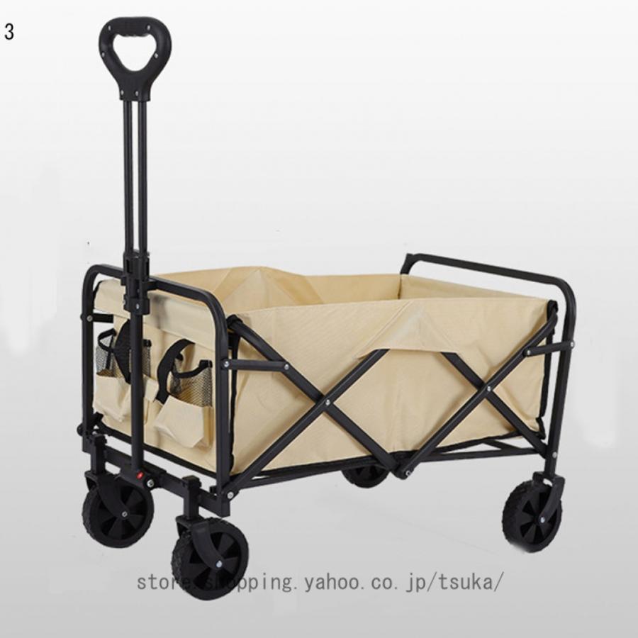 アウトドアワゴン キャリーワゴン キャリーカート 折りたたみ 大容量 4輪 頑丈 耐荷重100kg コンパクト キャンプワゴン アウトドアキャリー アウトドア_6