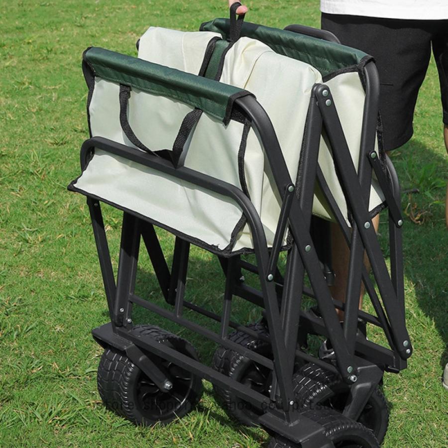 アウトドアワゴン キャリーワゴン キャリーカート 折りたたみ 大容量 4輪 頑丈 耐荷重100kg コンパクト キャンプワゴン アウトドアキャリー アウトドア_9