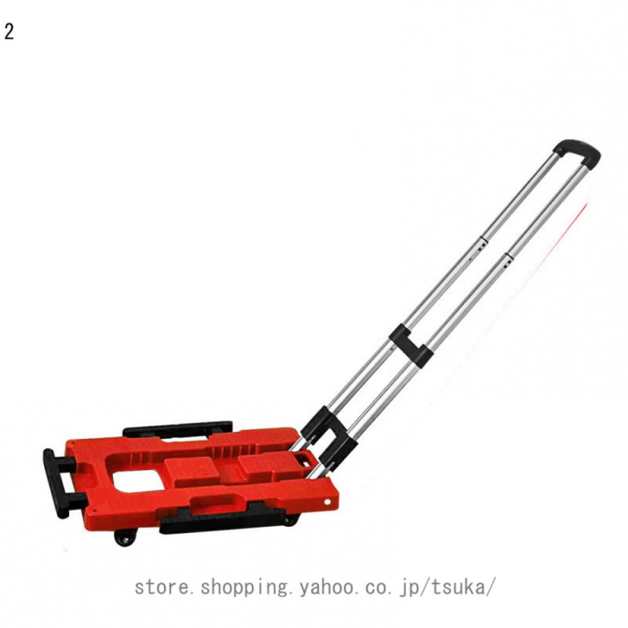 キャリーカート 折りたたみ式 耐荷重100KG ハンドキャリー 5輪 ハンドトラック 固定ロープ付き 台車 荷物カート コンパクト 軽量 小さい 災害避難用品運搬の画像