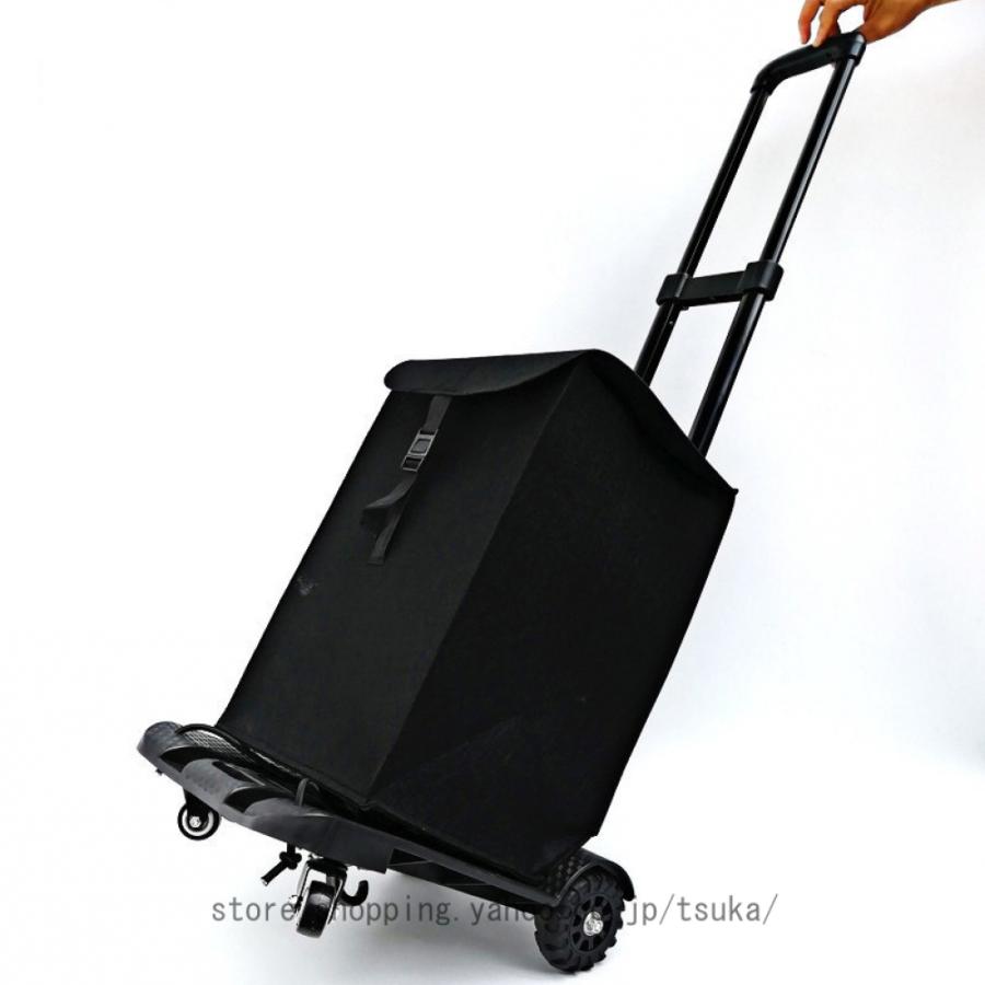 キャリーカート 折りたたみ タイヤ大きい 軽量 4輪 ハンドキャリー 階段 キャンプ アウトドア 釣り 軽い 耐荷重50kg 砂浜 カート ワイドキャリー キャリーの画像