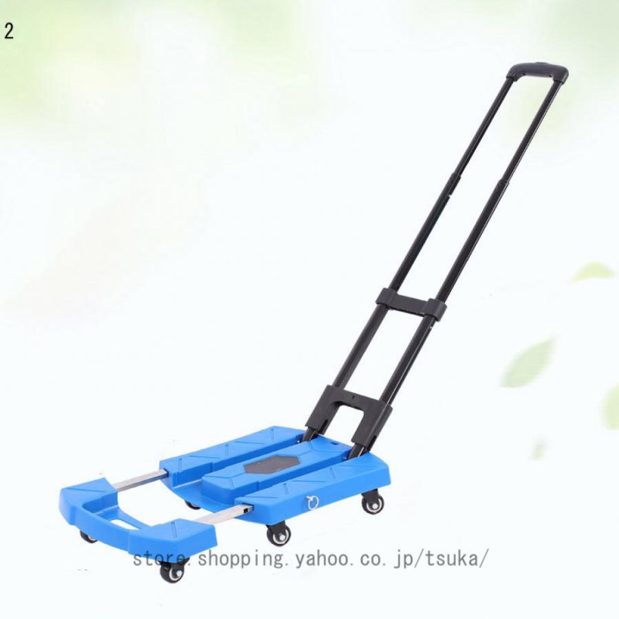 キャリーカート 耐荷重200kg 軽量 アルミ 折りたたみ 台車 ハンドキャリー 折りたたみ式カート ゴムバンド付属 アウトドア ショッピングカート カート 6輪の画像