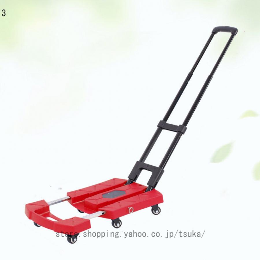 キャリーカート 耐荷重200kg 軽量 アルミ 折りたたみ 台車 ハンドキャリー 折りたたみ式カート ゴムバンド付属 アウトドア ショッピングカート カート 6輪の画像