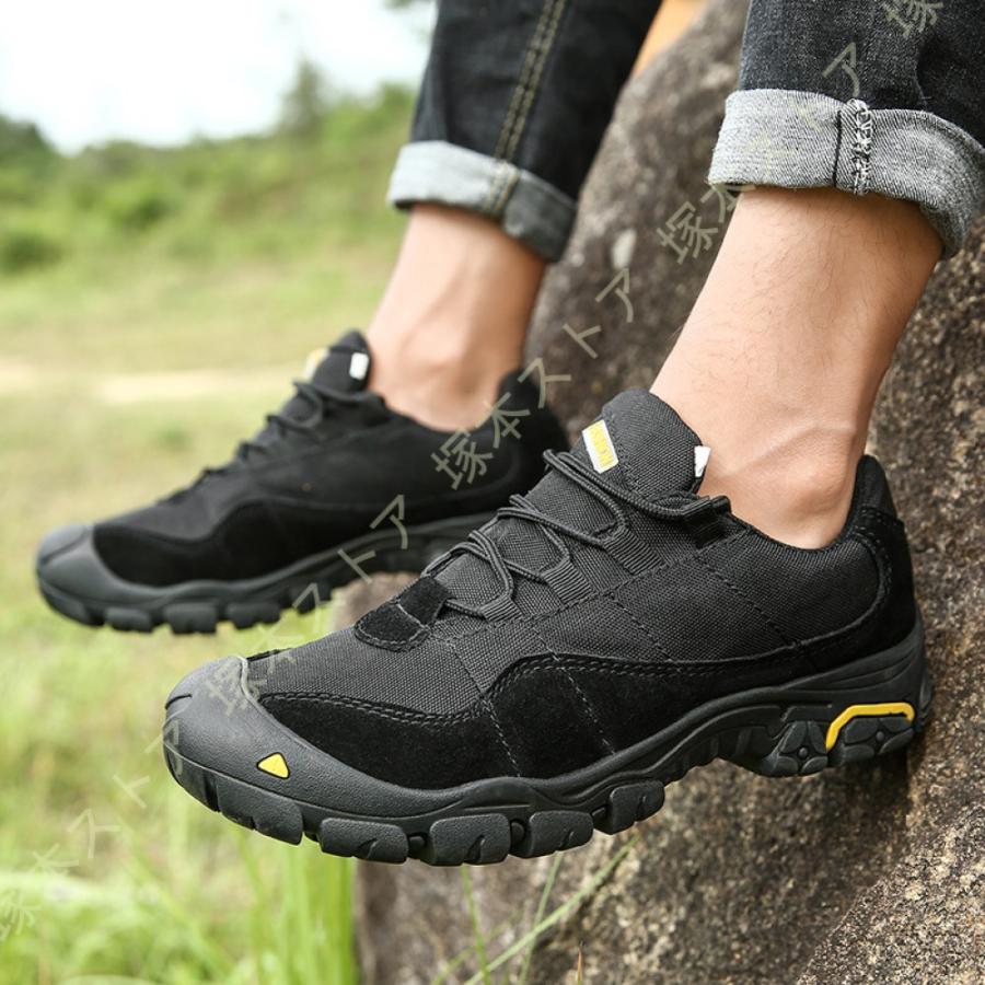厚底 トレッキングシューズ 登山靴 メンズ 靴 レースアップ はキング 