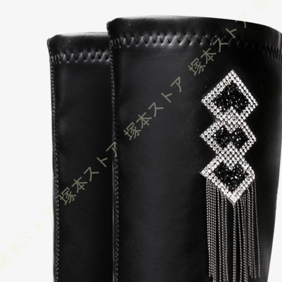 ロングブーツ 厚底ブーツ レディース 太ヒール 大きいサイズ ジョッキーブーツ ハイヒール 8cm 歩きやすい 厚底 ブーツ 秋冬 防寒 コスプレ 衣装 疲れない |  | 09