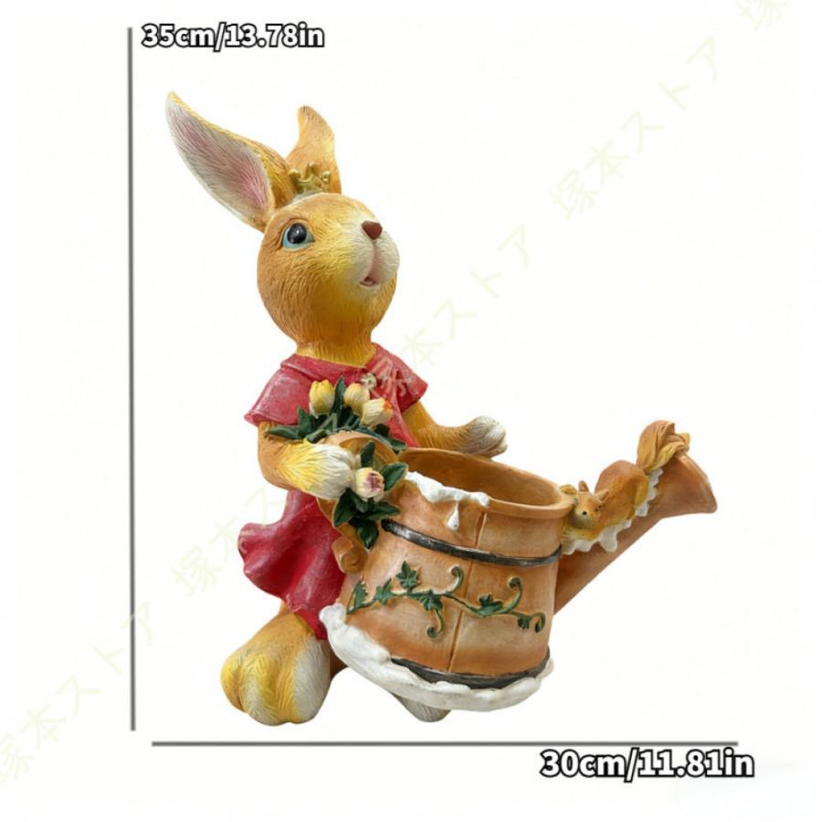 ガーデンオーナメント うさぎ 植木鉢 ガーデニング用品 樹脂材質 大型