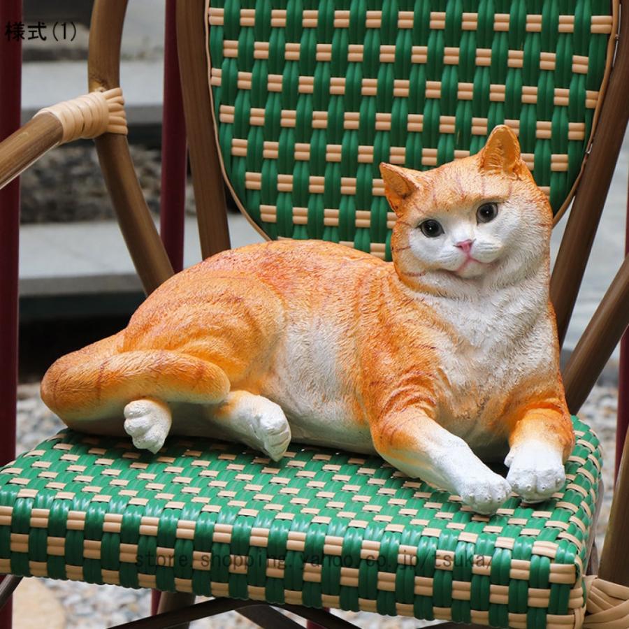 猫 置物 オブジェ オシャレな置き物 ねこ ガーデニング雑貨 庭のアート 猫の置物 アウトドア デコレーション インテリア雑貨 【カトリック教会】 庭の風景彫刻 かわいい