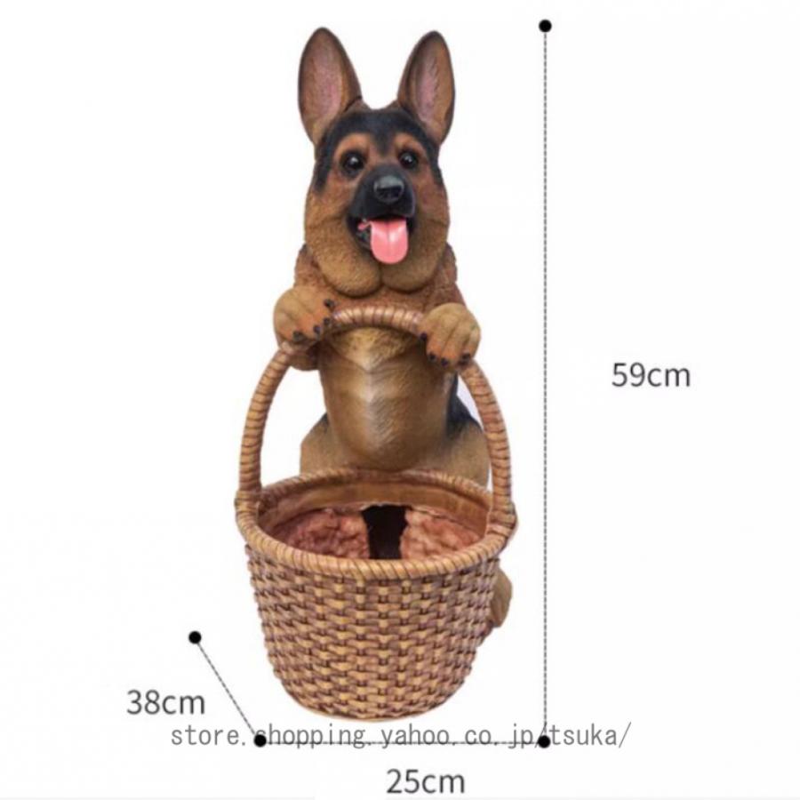 ガーデニング 置物 動物 ガーデンオーナメント 犬 カントリー雑貨