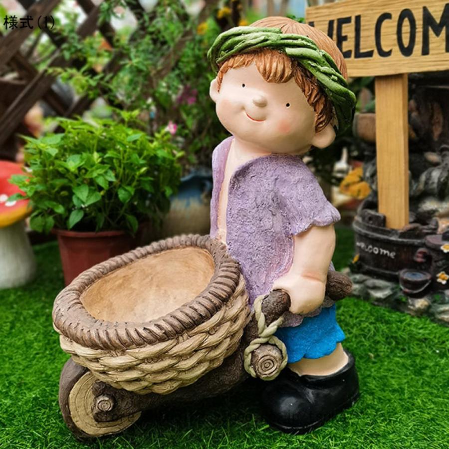 ガーデニング　置物　インテリア　男の子 ガーデニング 置物 ガーデンオーナメント 男の子 カントリー雑貨