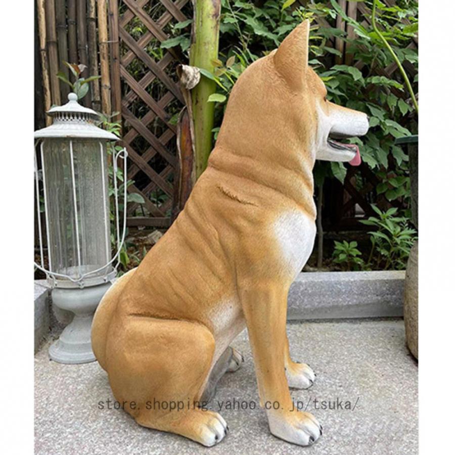 庭の置物 オブジェ 犬 ガーデンオーナメント 動物 リアル ドッグ 園芸
