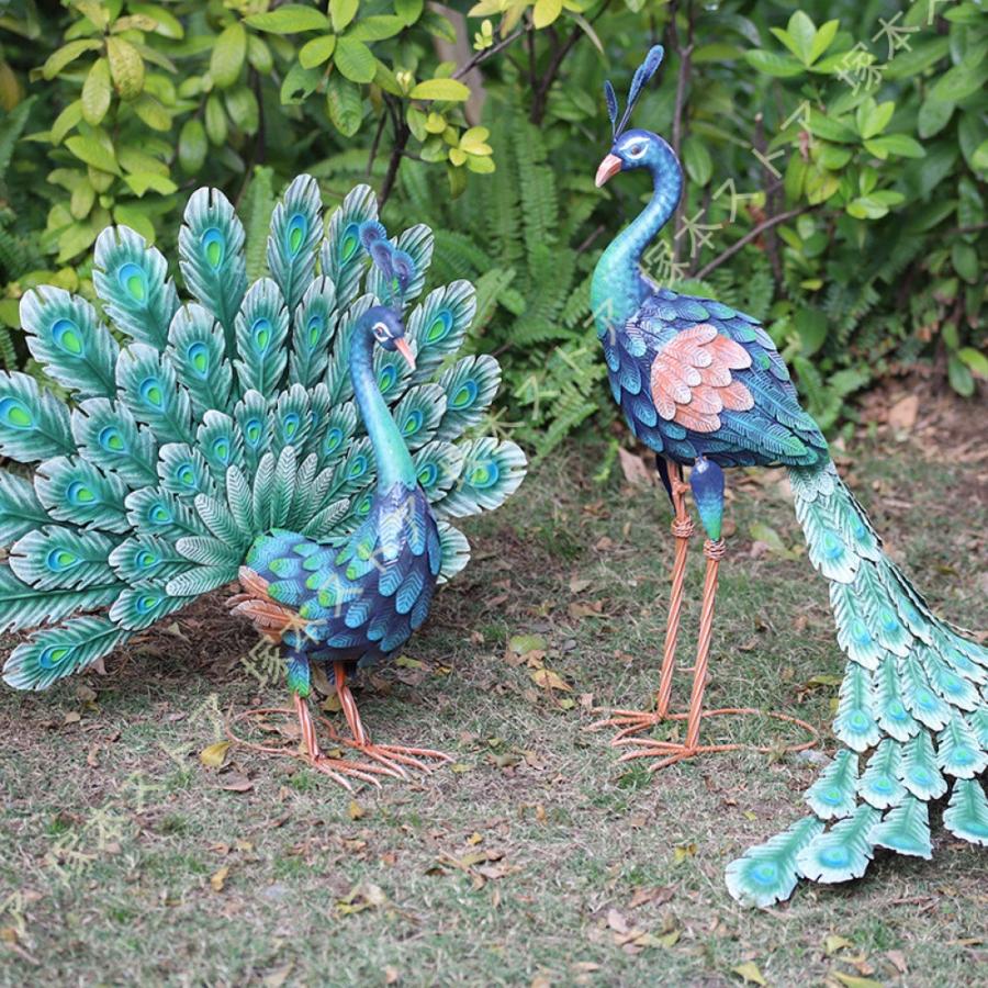 鳥の置物 屋外 リアル ガーデンオーナメント 装飾 動物オブジェ