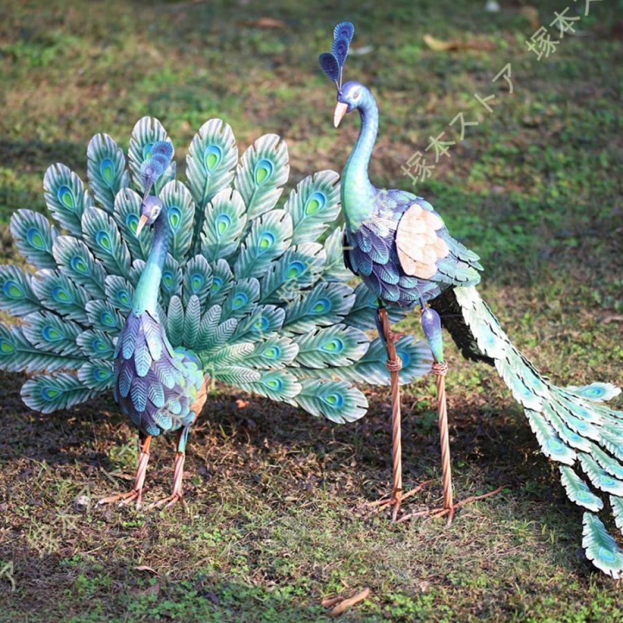 鳥の置物 屋外 リアル ガーデンオーナメント 装飾 動物オブジェ