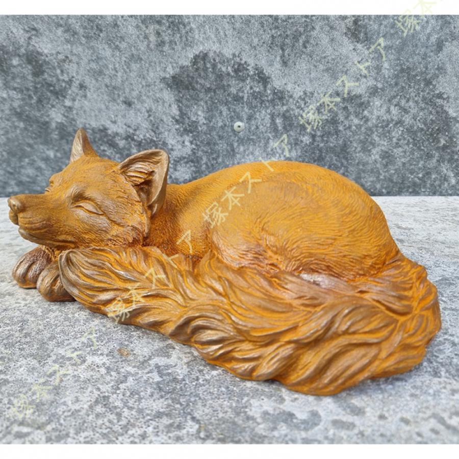 置物 ガーデニング オブジェ オーナメント 芝生 玄関先 ベランダ 屋外 ガーデン 庭 可愛い 動物 狐 雑貨 ガーデンオーナメント 【JOPHMO】 飾り ガーデニング雑貨
