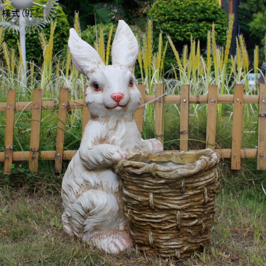 置物 動物 ガーデン 装飾 かわいい ウサギ 彫像 庭 ガーデニング