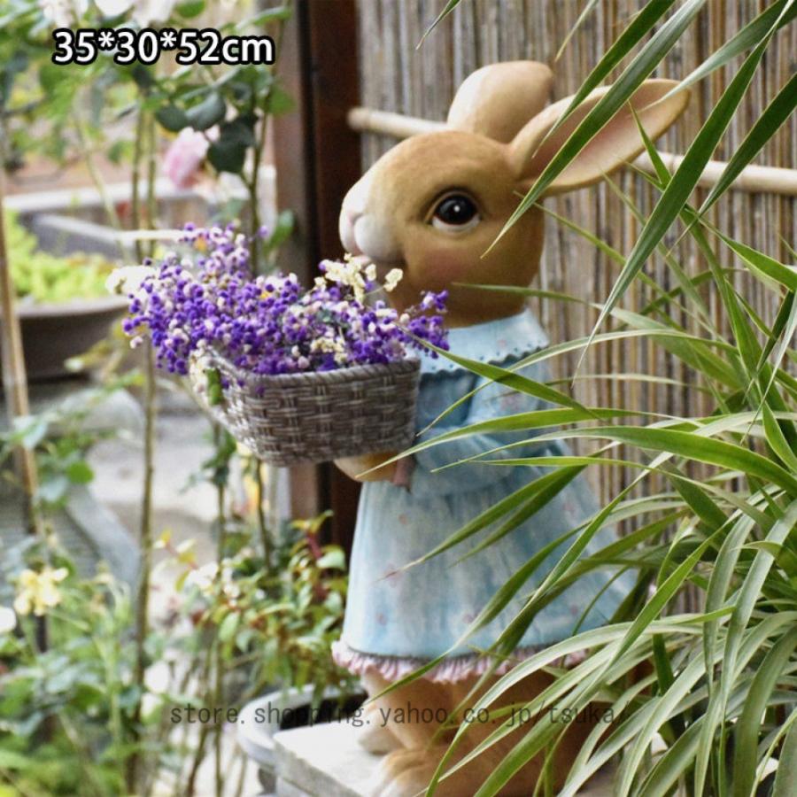 置物 動物 ガーデン 装飾 かわいい うさぎ 彫像 庭 ガーデニング