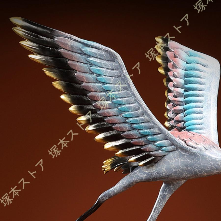 鶴置物　骨董品　縁起物　鶴真鍮製美術工芸品　アンティーク送料無料 鶴置物 骨董品 縁起物 鶴真鍮製美術工芸品 アンティーク送料無料