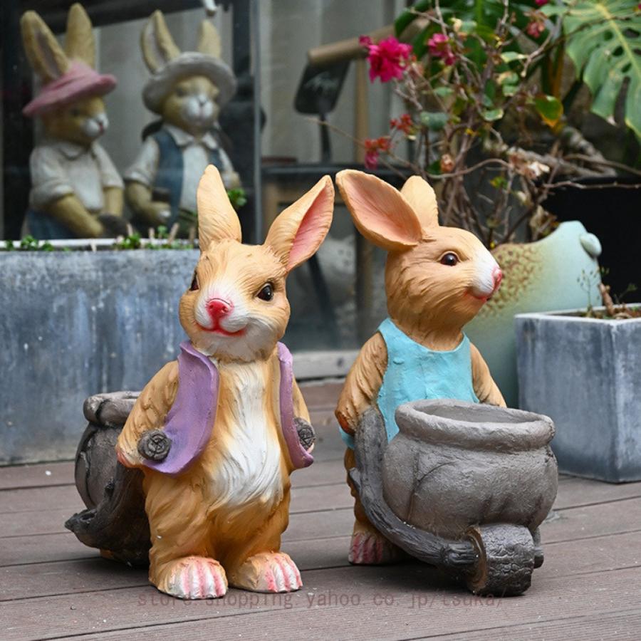 ガーデニング雑貨 置物 うさぎのオブジェ 庭 動物 アニマル ガーデン 雑貨 オブジェ おしゃれ かわいい 飾り カントリー雑貨 インテリア 部屋装飾品_8