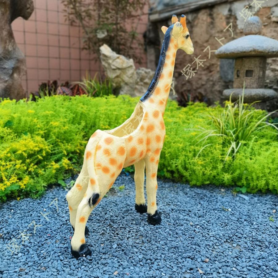 キリンの装飾 置物 庭 ガーデニングオーナメント 動物 オーナメント