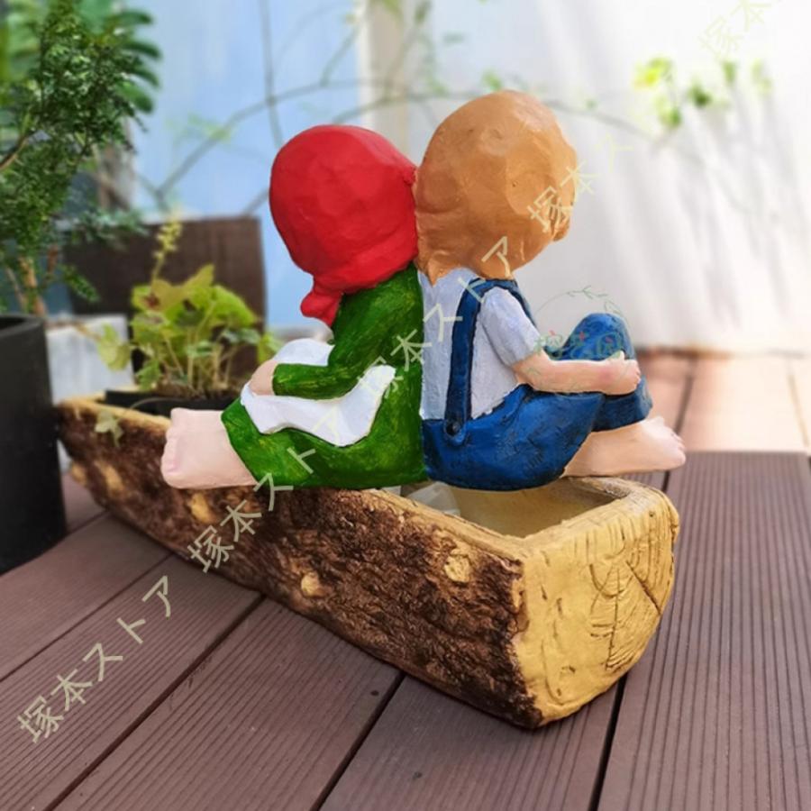 置物 男の子 ガーデニング 庭 ガーデン 雑貨 おしゃれ 女の子 オブジェ 