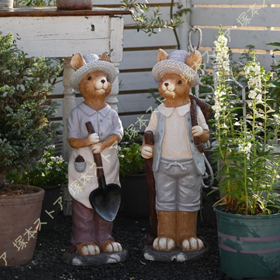 ガーデンオブジェ リス オブジェ 大きい 置き物 動物 ガーデニング