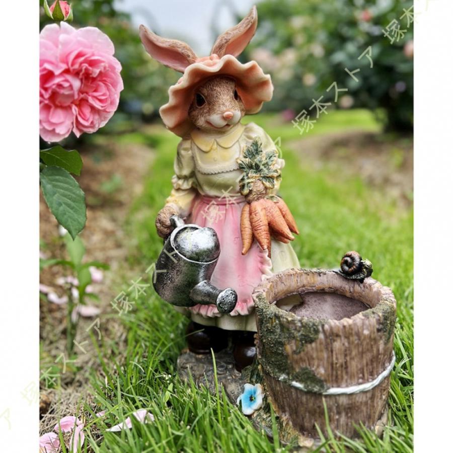 うさぎ ガーデン グッズ 動物 置物 ガーデニング雑貨 芝生 ベランダ