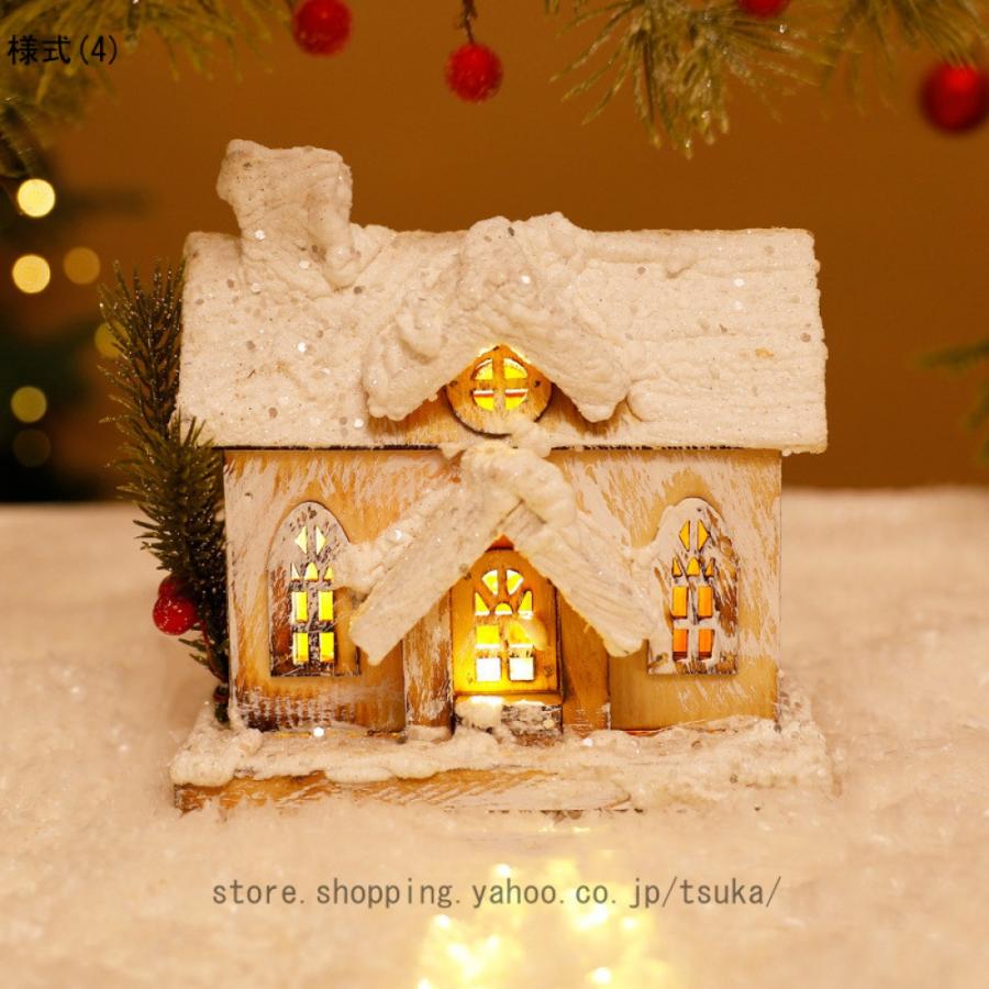 ꕤ︎︎ クリスマス 住宅 置物 3D 木製 立体 点灯 装飾 デコレーション ꕤ︎︎ クリスマス 住宅 置物 3D 木製 立体 点灯 装飾 デコレーション