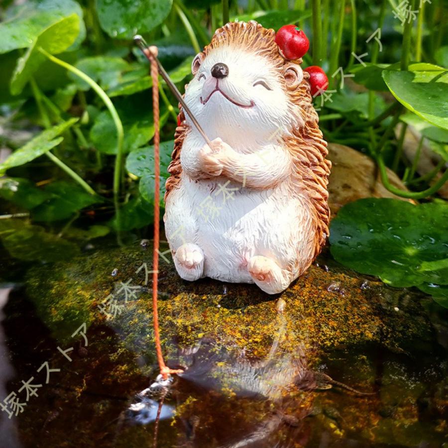 ガーデンオーナメント ハリネズミの置物 アニマル 雑貨 防水 耐久性