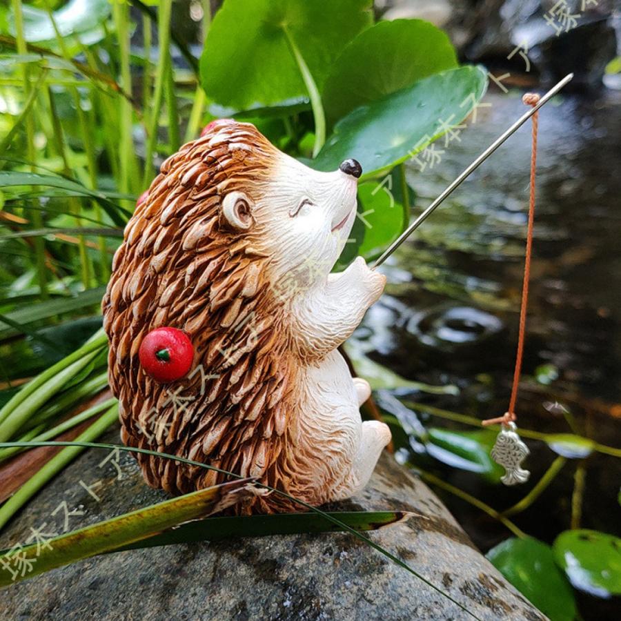 ガーデンオーナメント ハリネズミの置物 アニマル 雑貨 防水 耐久性