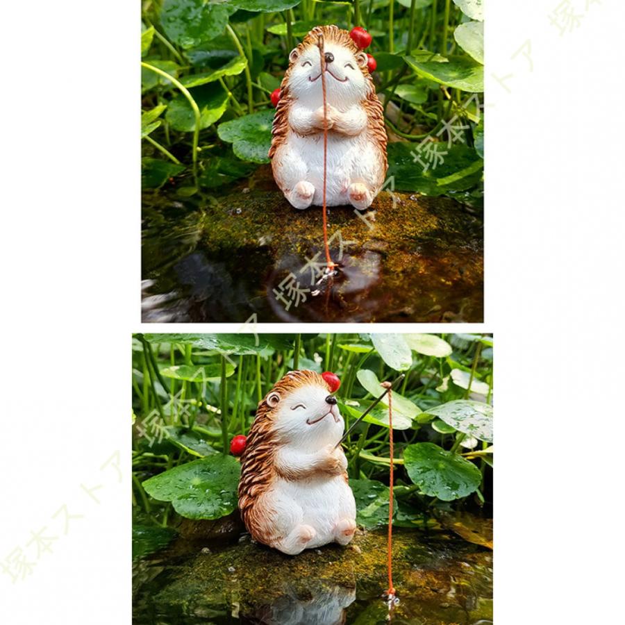 ガーデンオーナメント ハリネズミの置物 アニマル 雑貨 防水 耐久性