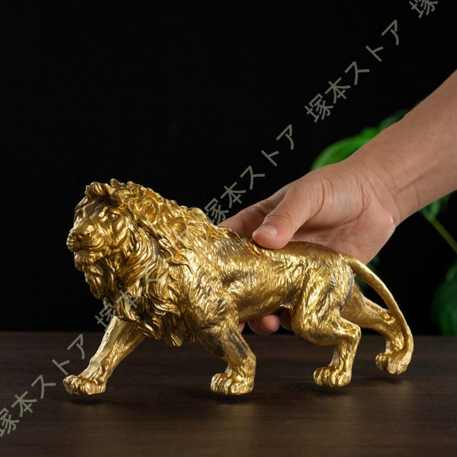 オーナメント オブジェ 獅子 置物 ライオンの彫刻 鉢植え 飾り物