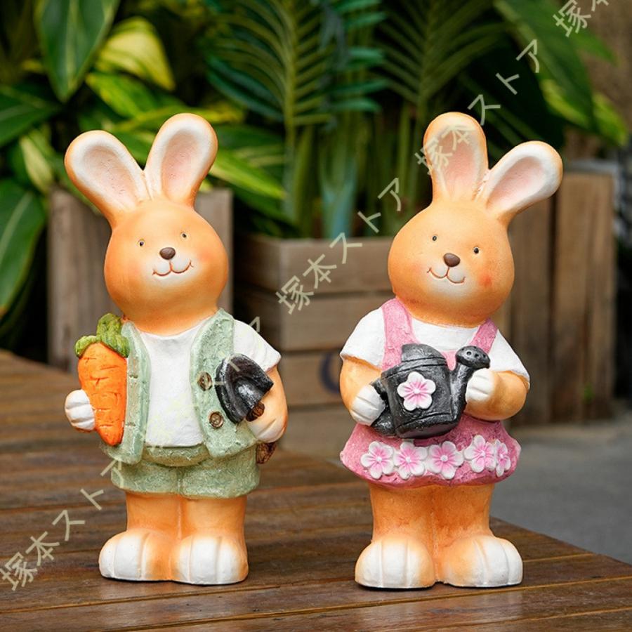 ❤︎SALE❤︎ꔛ‬ꕤ 小物入れ♡うさぎマーガレット♡ガーデン雑貨♡インテリア ガーデニング 置物 おしゃれ 庭に置く ガーデンオブジェ うさぎ