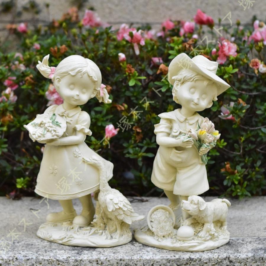 樹脂製 女の子 オーナメント かわいい 癒しグッズ 置物 工芸品